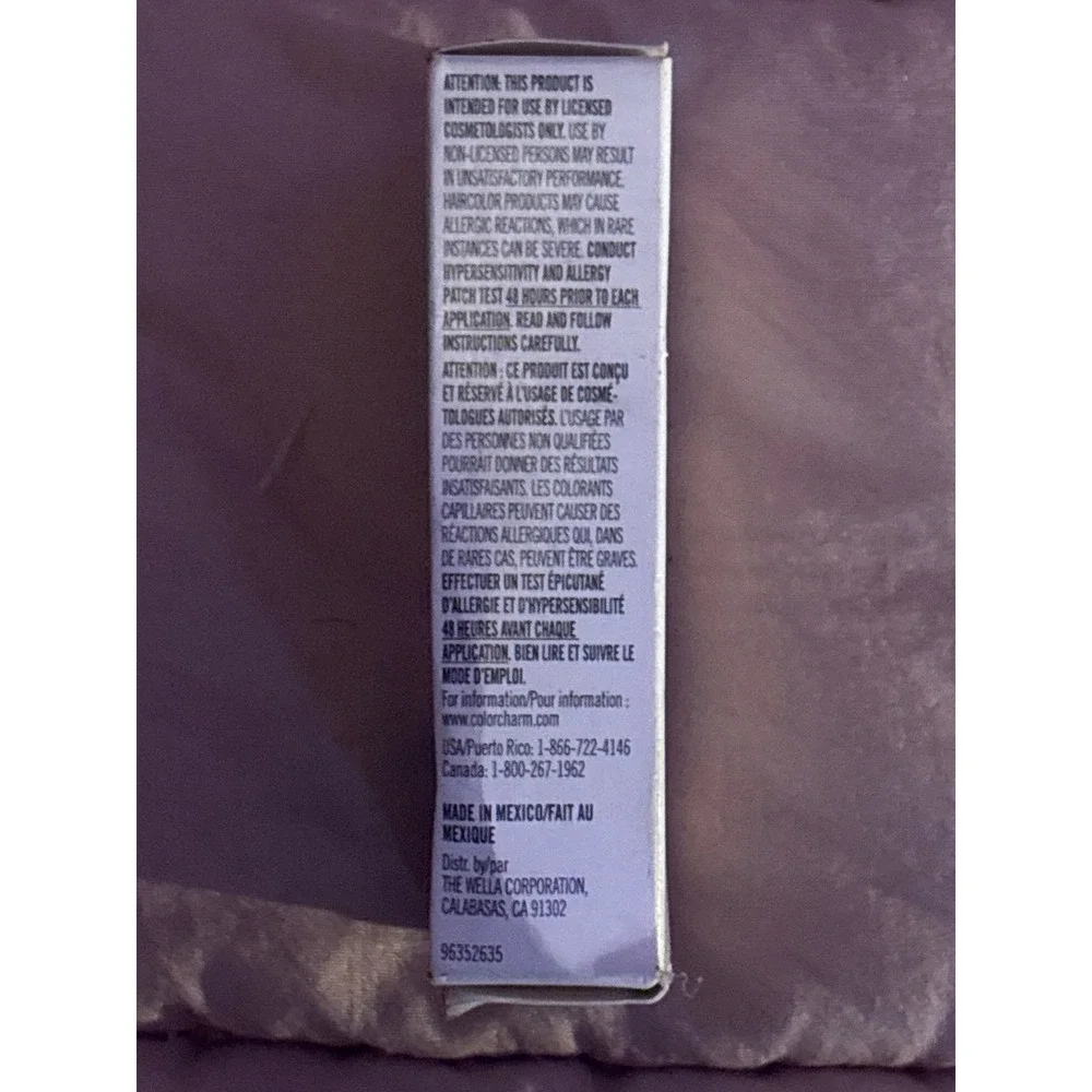 NEW Wella ColorCharm T18 Lightest Ash‎ Blonde Permanent Liquid Hair Toner 42ml